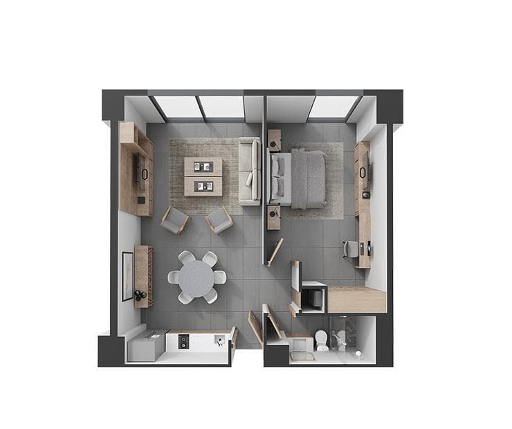 Planta arquitectónica departamento Vitant México.