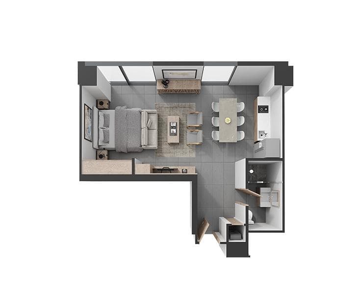 Planta arquitectónica departamento Be Grand, Vitant San Pedro.