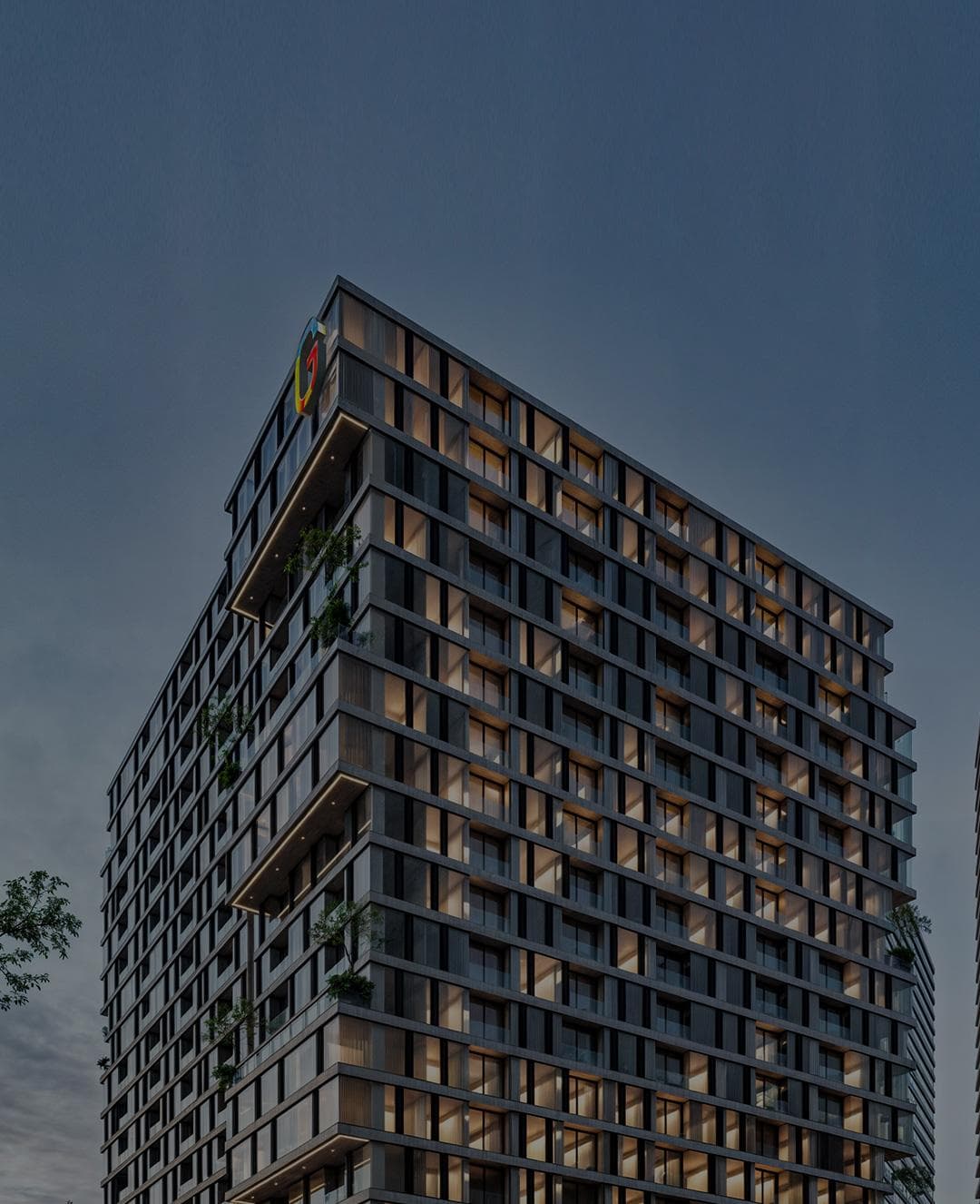 Vista exterior de torre residencial Be Grand Polanco.